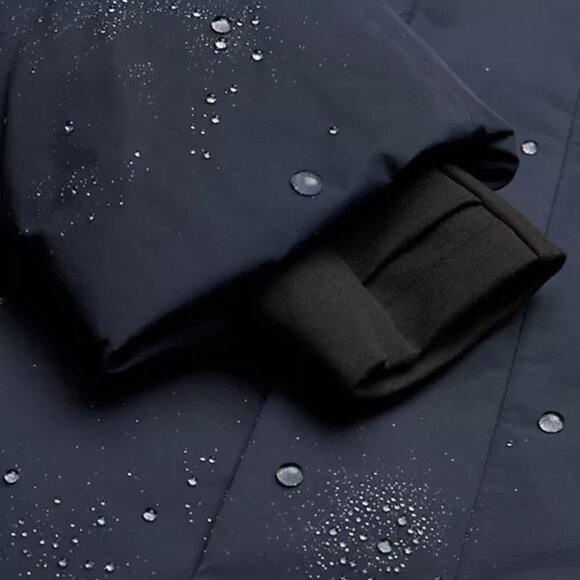 Aritzia TNA The Powder Dri Parka Long - Waterproof Windproof Down Parka Navy M - Picture 5 of 12